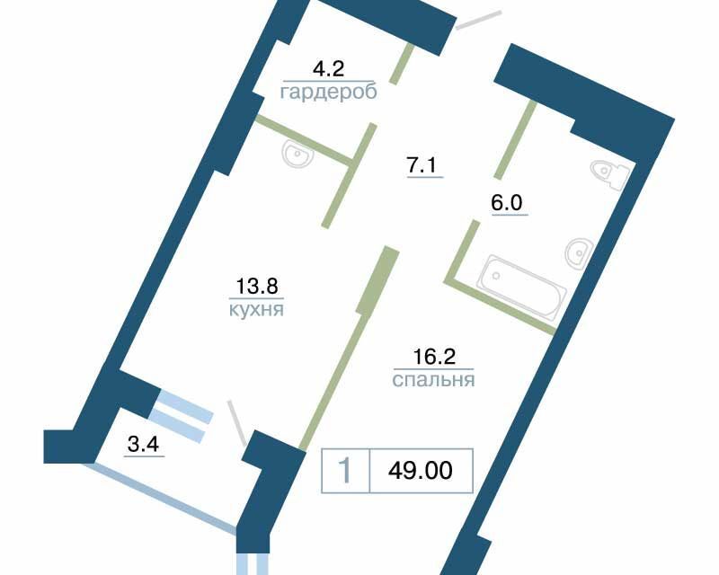 квартира г Красноярск р-н Железнодорожный ул Профсоюзов городской округ Красноярск фото 1