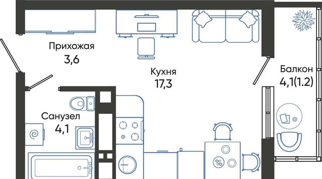 р-н Центральный дом 1 блок-секции 6-9 фото