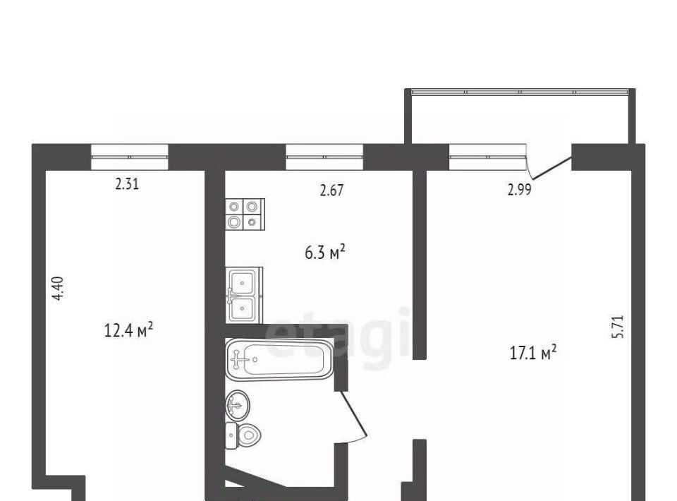 квартира г Великий Новгород ул Октябрьская 10к/3 фото 19