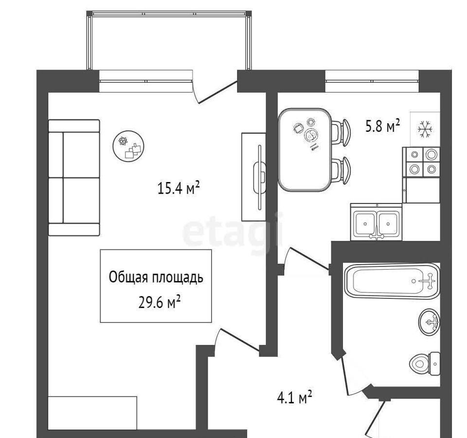 квартира г Искитим мкр-н Южный, 4 фото 10