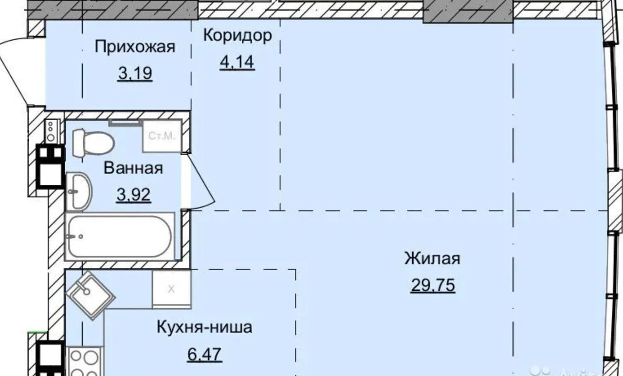 квартира г Ижевск р-н Октябрьский ул Карла Маркса 259 фото 2