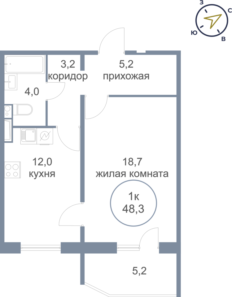 квартира г Сургут тракт Югорский 54/1 жилой дом по Югорскому тракту фото 1