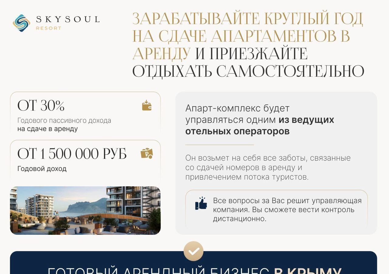 квартира г Феодосия пгт Коктебель Туристическо-рекреационного комплекс «SkySoul Resort» р-н автозаправки «Химсбытторг», стр. 8 фото 8