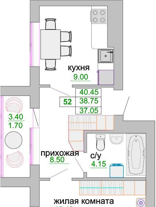 квартира р-н Зеленоградский г Зеленоградск ул Тургенева 16а фото 1