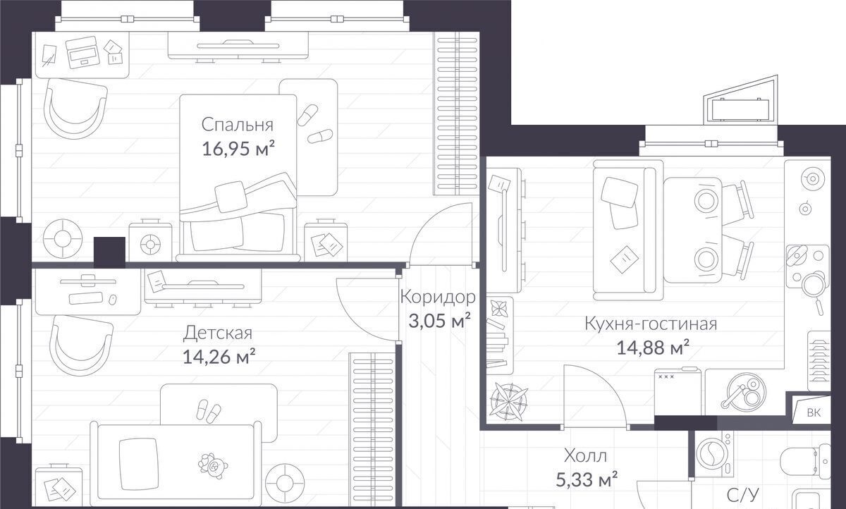 квартира р-н Всеволожский г Сертолово Парнас, Верен Норт Сертолово жилой комплекс фото 1