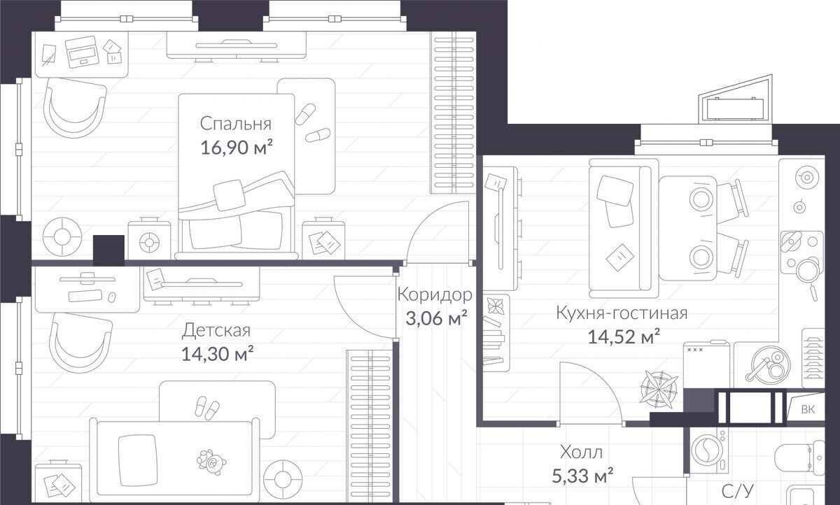 квартира р-н Всеволожский г Сертолово Проспект Просвещения, Верен Норт Сертолово жилой комплекс фото 1