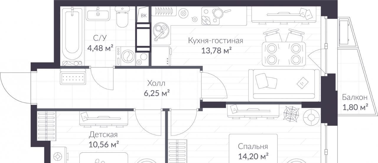 квартира р-н Всеволожский г Сертолово Озерки, Верен Норт Сертолово жилой комплекс фото 1