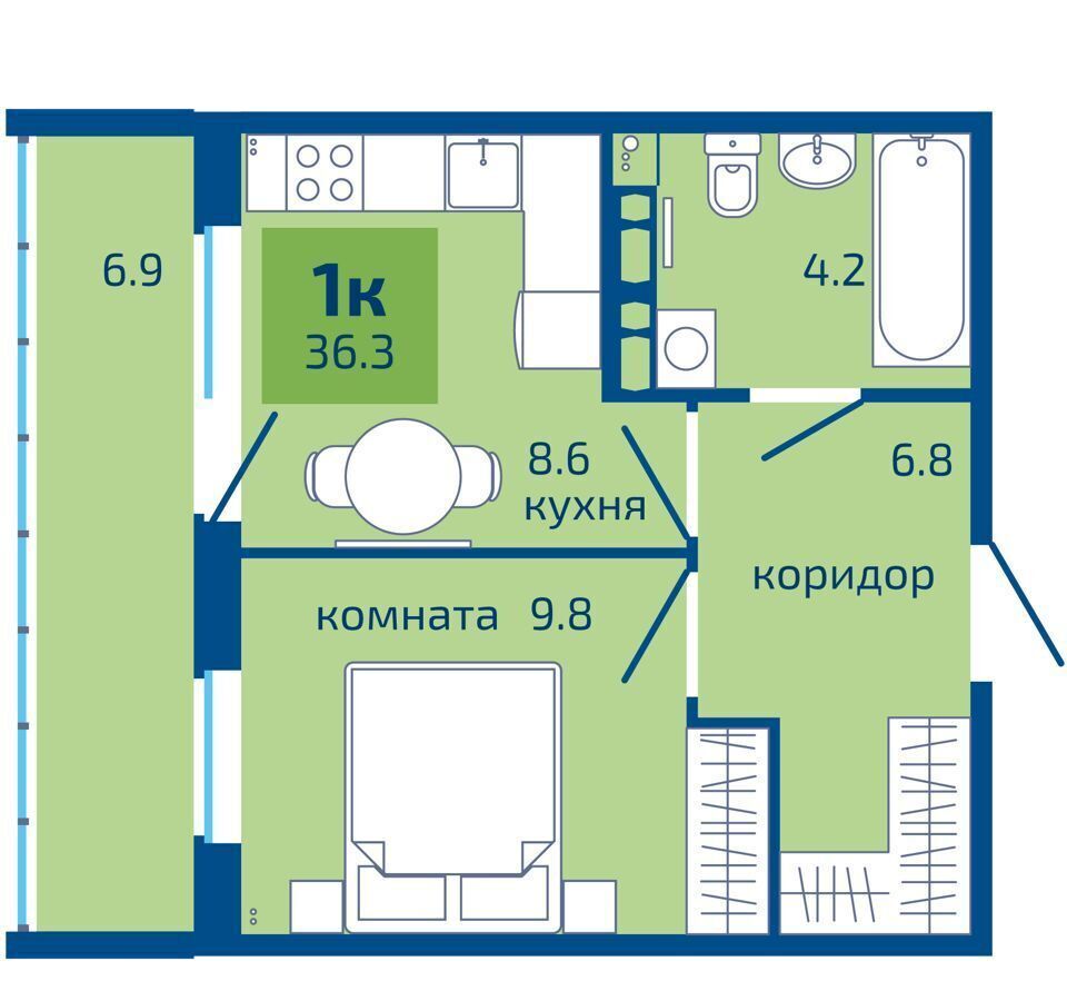 квартира г Пермь р-н Мотовилихинский ул Целинная 59 ЖК «Патриот» корп. 1 фото 1