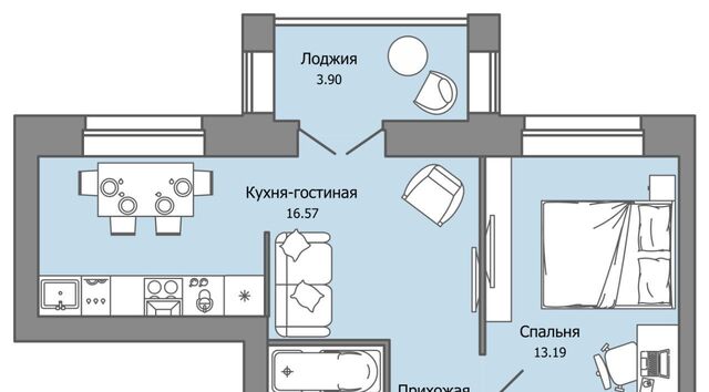 квартира р-н Засвияжский Город Новаторов жилой комплекс, 3 фото