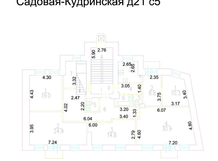 офис г Москва метро Маяковская ул Садовая-Кудринская 21с/5 муниципальный округ Пресненский фото 8