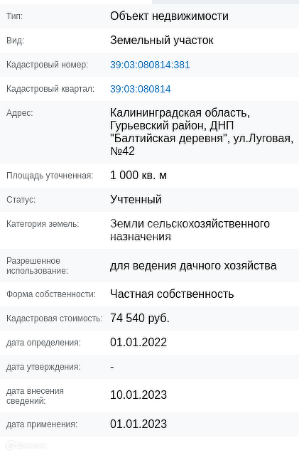 земля р-н Гурьевский дачное некоммерческое партнёрство Балтийская деревня, Степная улица фото 4