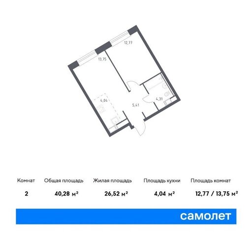 квартира ЖК «ЭкоБунино» метро Ольховая жилой комплекс Эко Бунино, 14. 2 фото