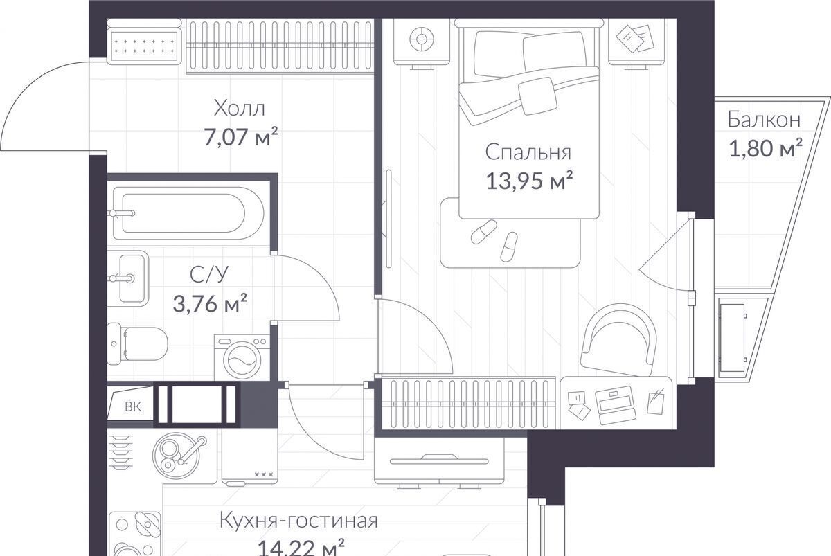 квартира р-н Всеволожский г Сертолово Проспект Просвещения, Верен Норт Сертолово жилой комплекс фото 1