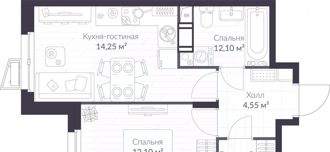 квартира р-н Всеволожский г Сертолово Озерки, Верен Норт Сертолово жилой комплекс фото 1