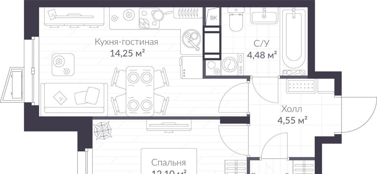 квартира р-н Всеволожский г Сертолово Озерки, Верен Норт Сертолово жилой комплекс фото 1