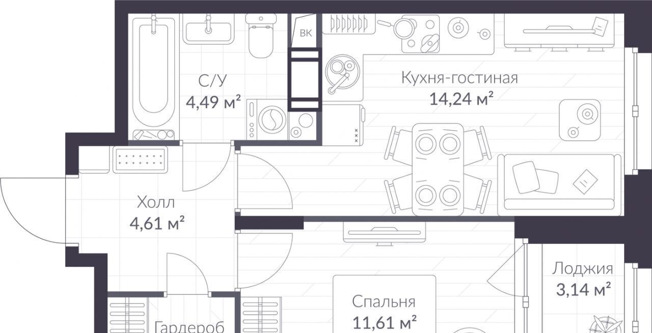 квартира р-н Всеволожский г Сертолово Озерки, Верен Норт Сертолово жилой комплекс фото 1