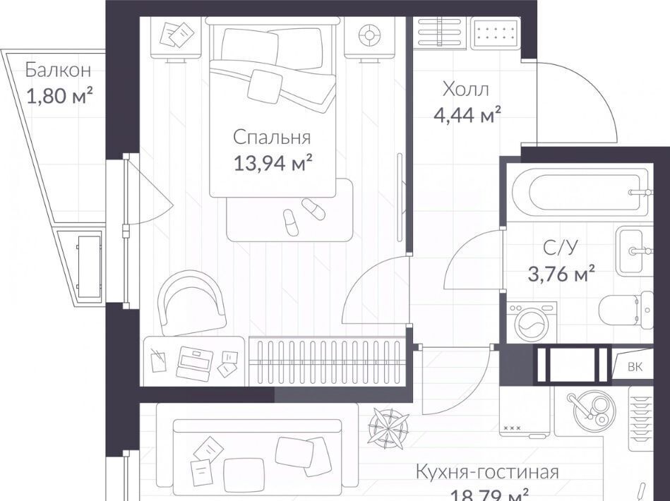 квартира р-н Всеволожский г Сертолово Парнас, Верен Норт Сертолово жилой комплекс фото 1