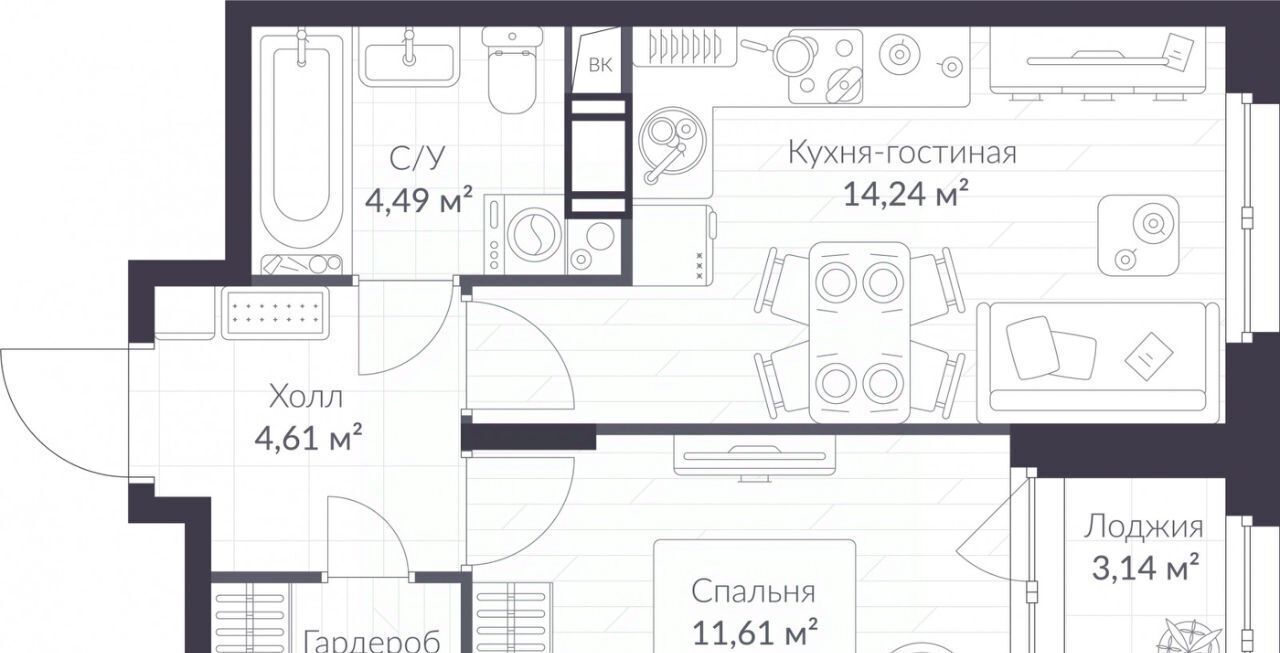 квартира р-н Всеволожский г Сертолово Проспект Просвещения, Верен Норт Сертолово жилой комплекс фото 1