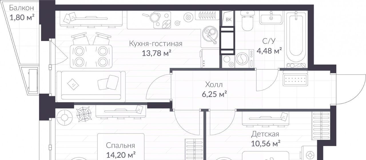 квартира р-н Всеволожский г Сертолово Парнас, Верен Норт Сертолово жилой комплекс фото 1