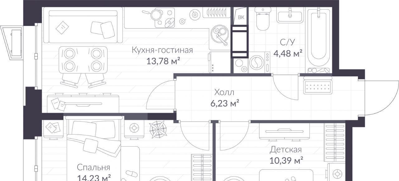 квартира р-н Всеволожский г Сертолово Парнас, Верен Норт Сертолово жилой комплекс фото 1