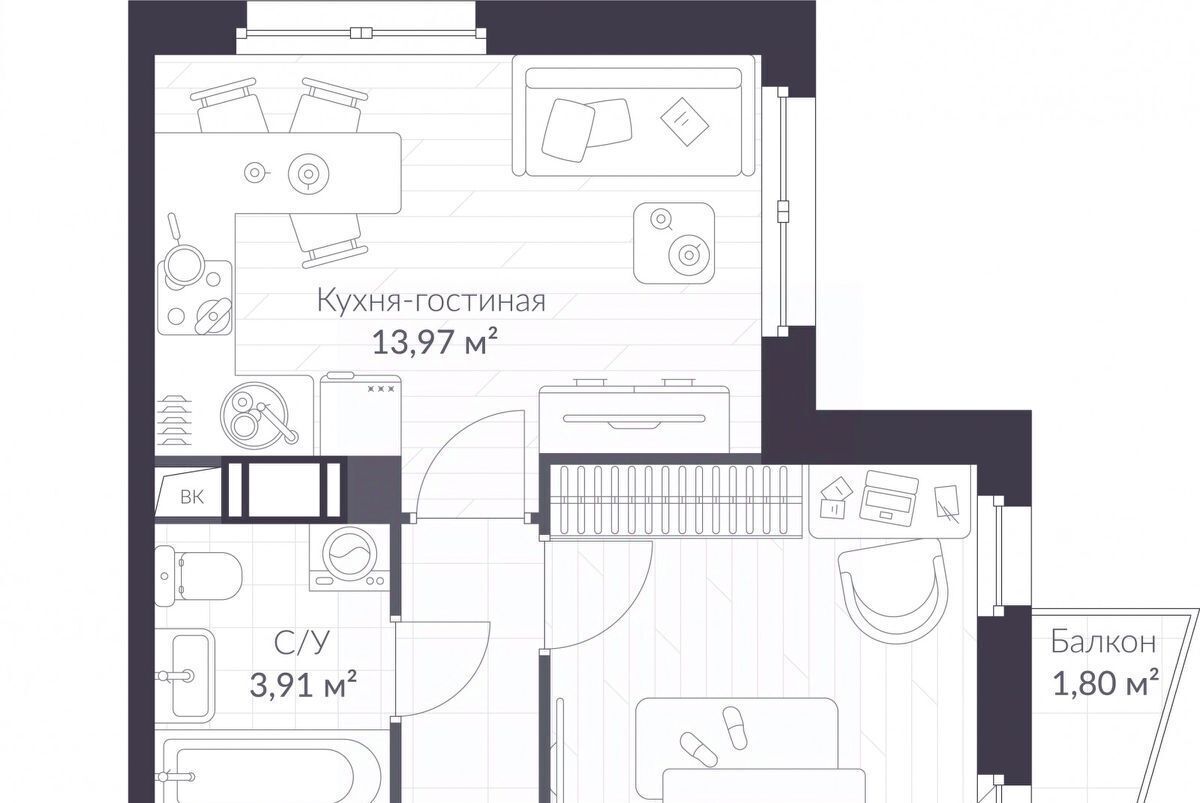 квартира р-н Всеволожский г Сертолово Озерки, Верен Норт Сертолово жилой комплекс фото 1