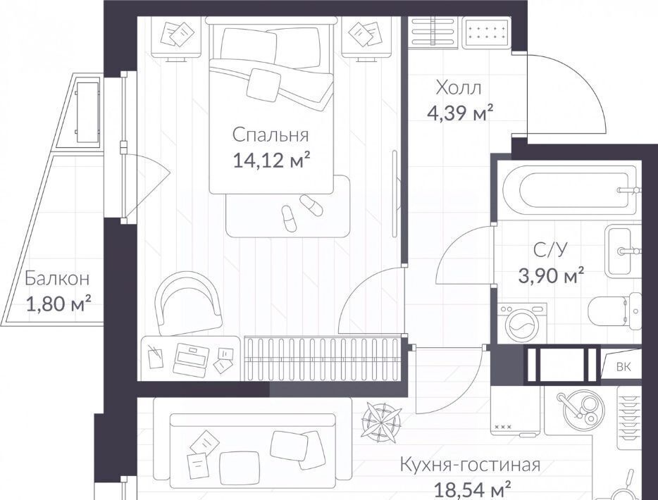 квартира р-н Всеволожский г Сертолово Парнас, Верен Норт Сертолово жилой комплекс фото 1