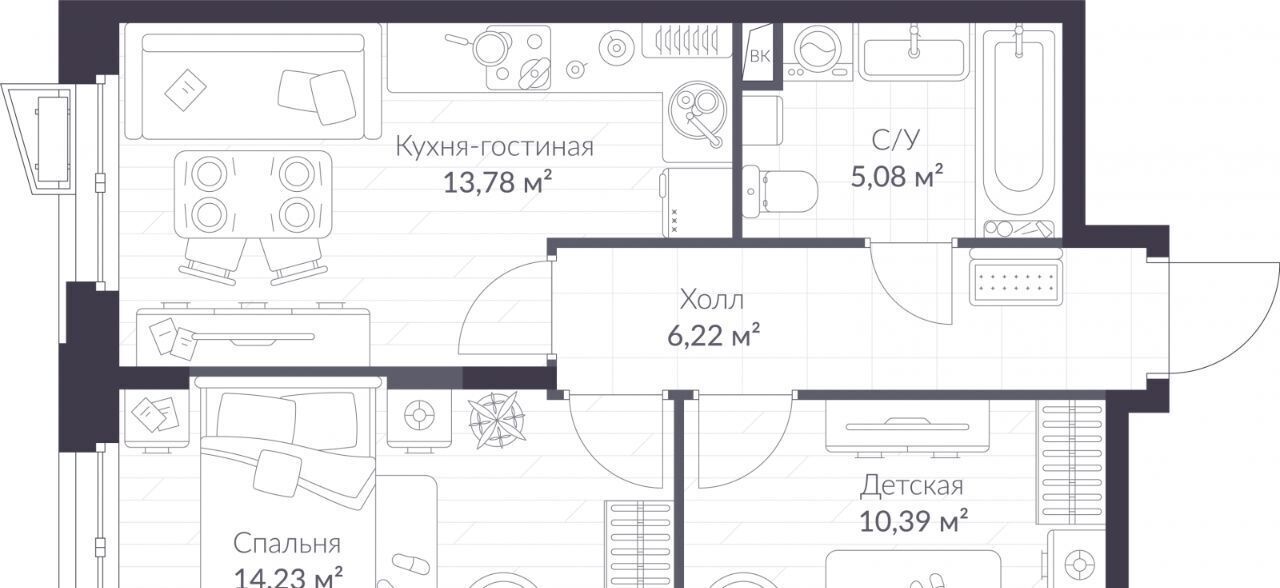 квартира р-н Всеволожский г Сертолово Парнас, Верен Норт Сертолово жилой комплекс фото 1