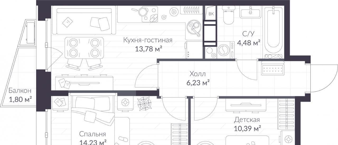 квартира р-н Всеволожский г Сертолово Озерки, Верен Норт Сертолово жилой комплекс фото 1