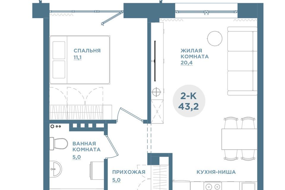 квартира г Красноярск р-н Свердловский ул Свердловская 6е городской округ Красноярск фото 1