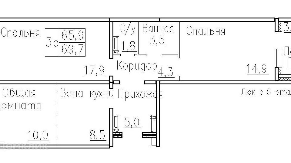 квартира р-н Новосибирский п Элитный ул Фламинго Мичуринский сельсовет фото 1