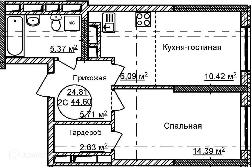 квартира г Уфа р-н Кировский городской округ Уфа, Строящийся жилой дом фото 1