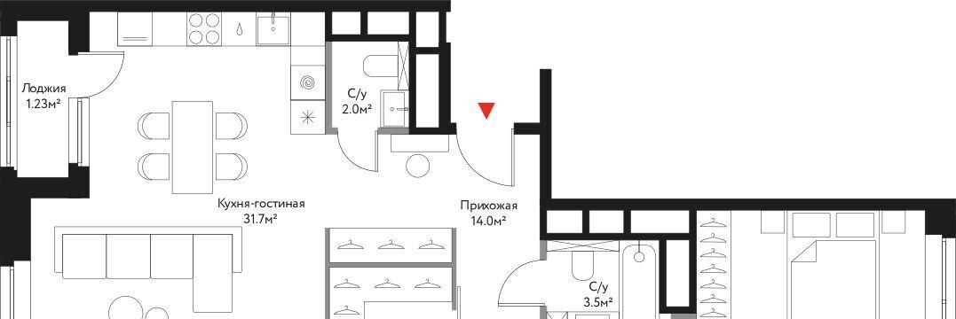 квартира г Москва метро Преображенская площадь ул Лермонтовская 1 муниципальный округ Преображенское фото 1