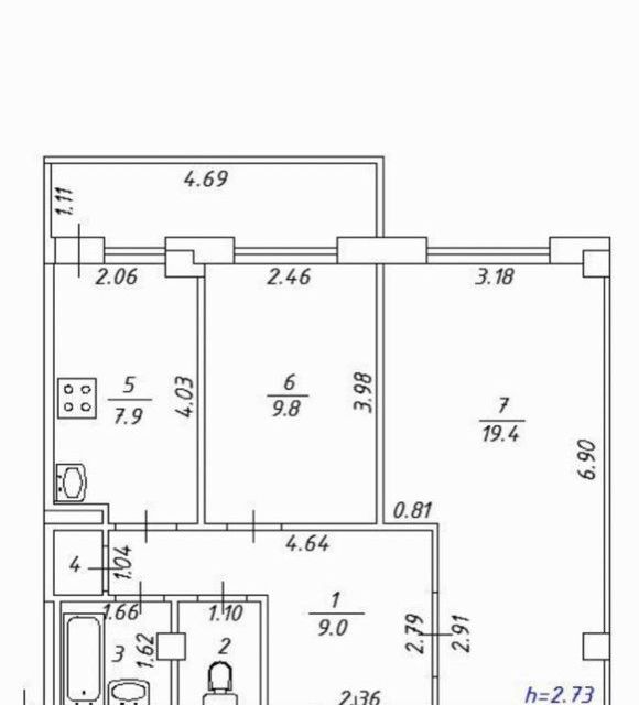 квартира у Мирнинский г Мирный ул Аммосова 18 фото 8