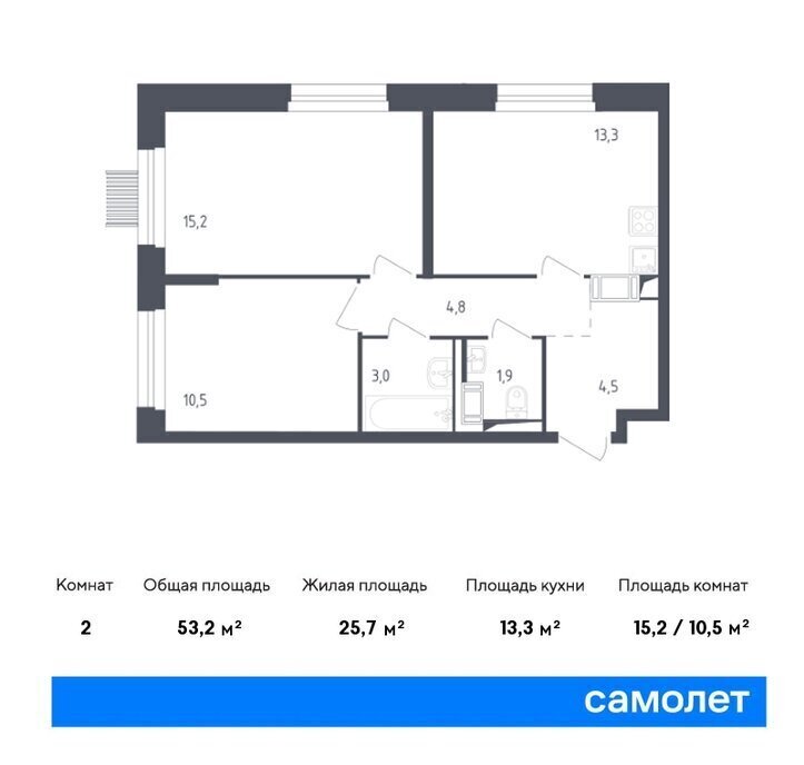 квартира г Мытищи жилой комплекс Парк, к 4. 2, Медведково фото 1