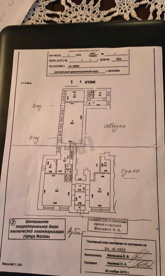 свободного назначения г Москва метро Смоленская ул Арбат 30/3с 1 муниципальный округ Арбат фото 7