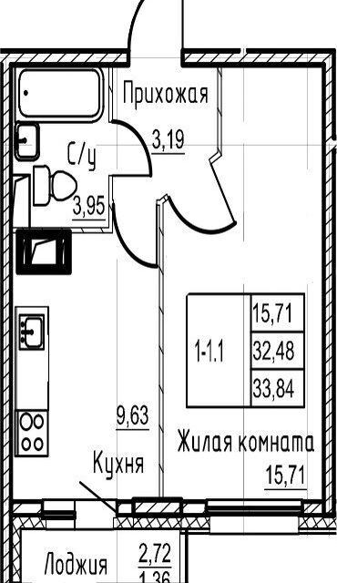 квартира г Санкт-Петербург ул Русановская Невский, 20 к 1 ст 1 фото 2