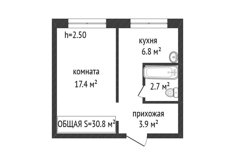 квартира г Ленинск-Кузнецкий пр-кт Ленина 57/1 Кемеровская область — Кузбасс, Ленинск-Кузнецкий муниципальный округ фото 8