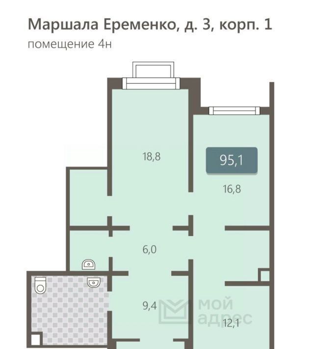 свободного назначения г Москва ЮВАО ул Маршала Ерёменко 3к/1 фото 5