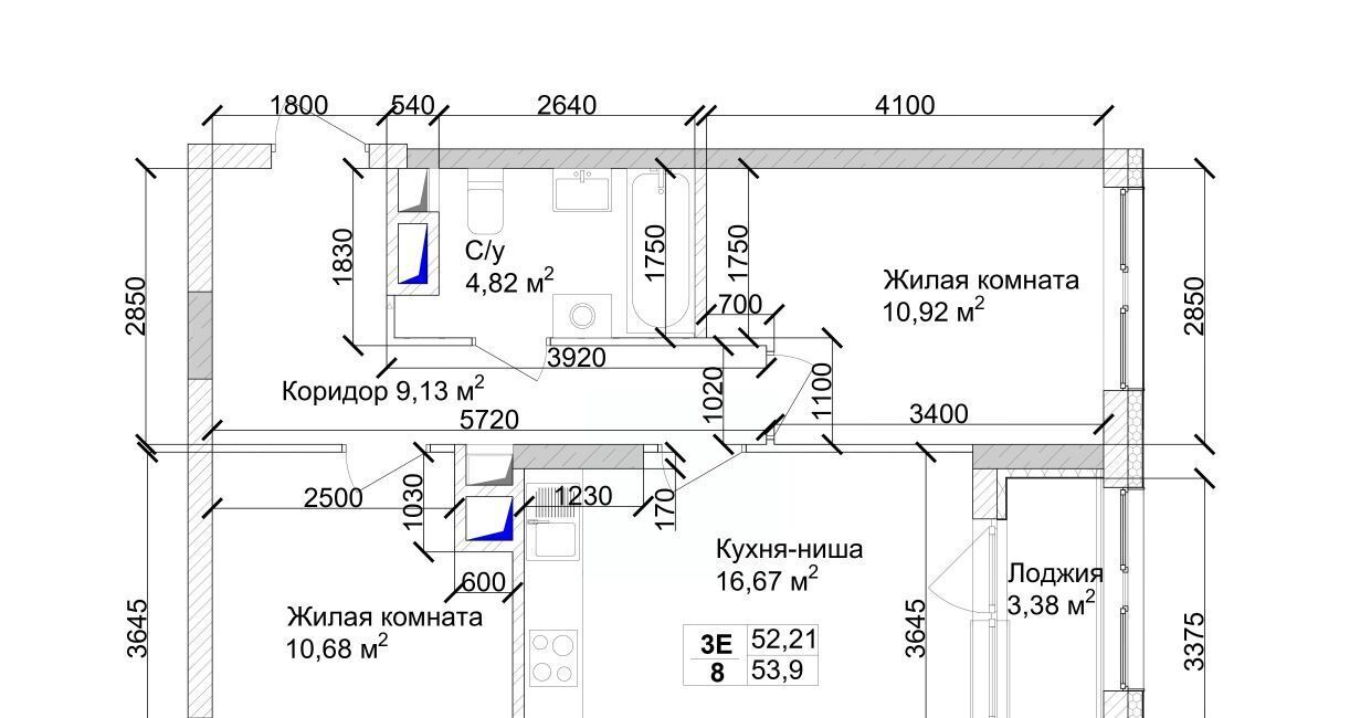 квартира г Кемерово р-н Заводский 15-й микрорайон Южный фото 4