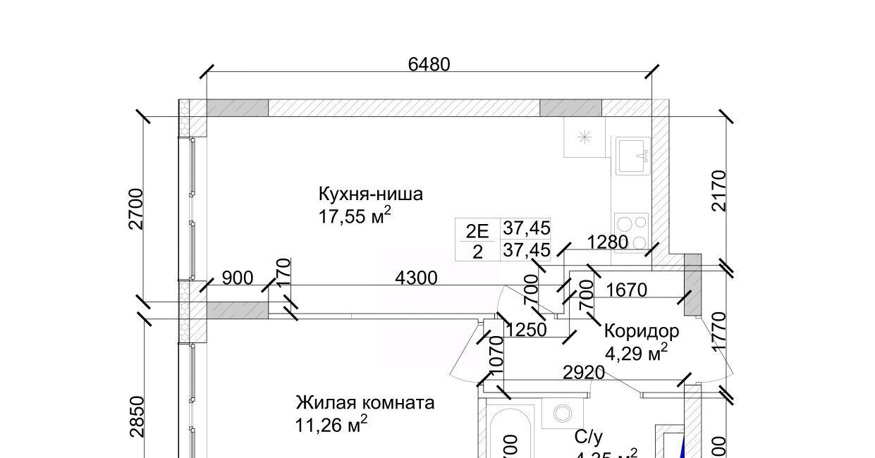 квартира г Кемерово р-н Заводский 15-й микрорайон Южный фото 4