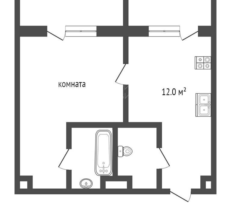 квартира г Тюмень ул Бабарынка 16б фото 28