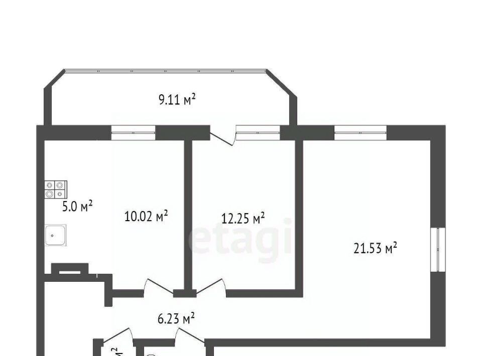 квартира г Сургут ул Крылова 53 45-й фото 2