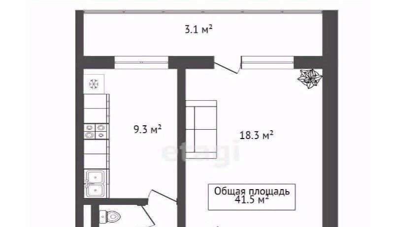 квартира г Новосибирск р-н Ленинский ул Волховская 33 Площадь Маркса фото 2