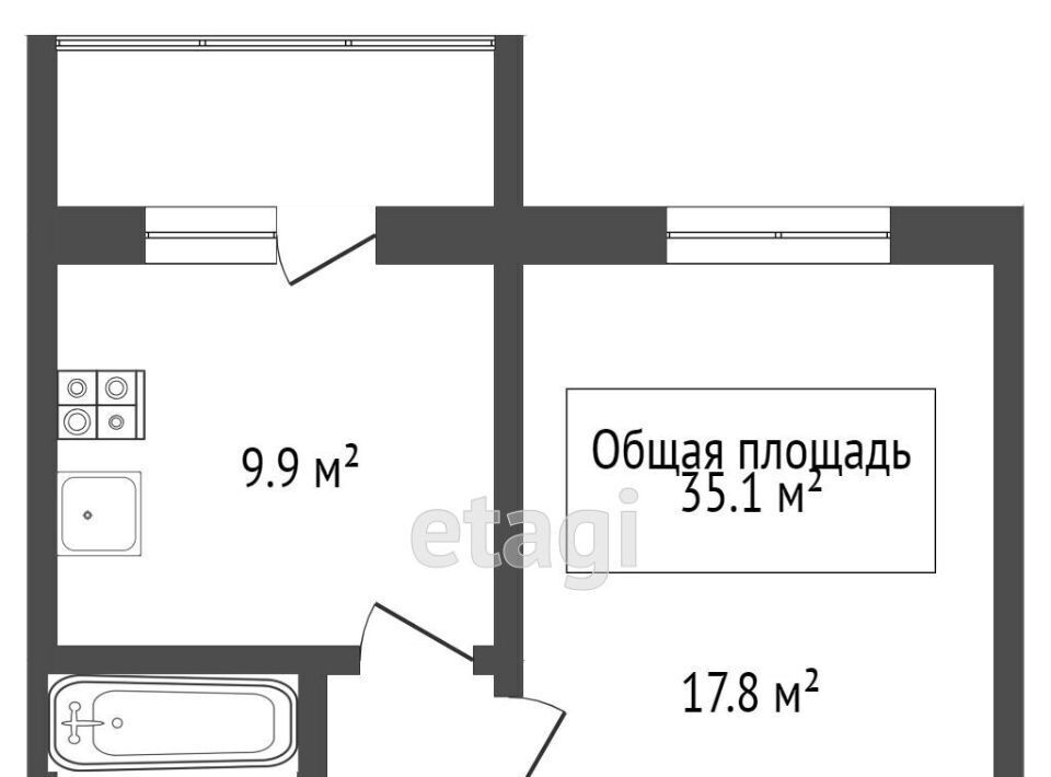 квартира р-н Новосибирский рп Краснообск 104 фото 13