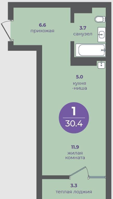 квартира г Красноярск р-н Кировский ул Кутузова 1 Прогресс-кварталы «Перемены» фото 1