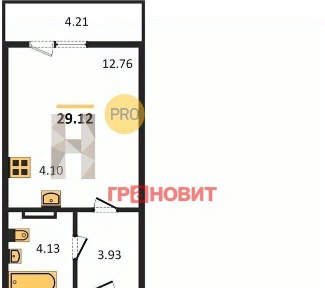 квартира г Новосибирск Речной вокзал ул Автогенная 75 фото 2