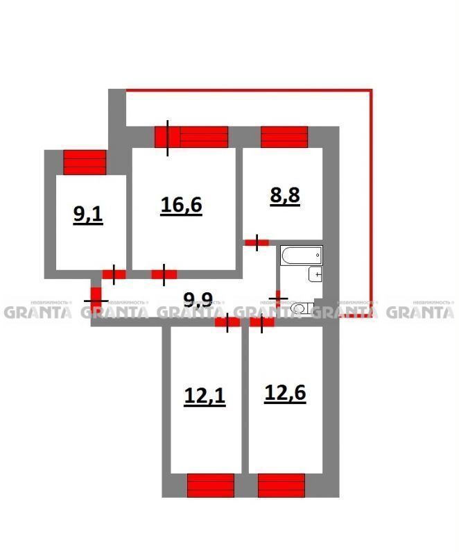 квартира г Красноярск р-н Центральный ул Ленина 97 фото 26