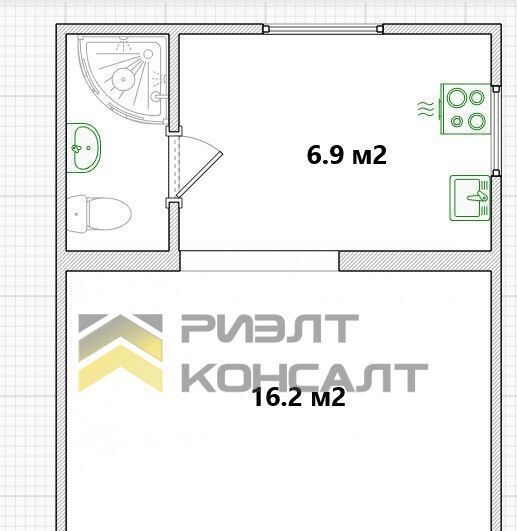 квартира г Омск р-н Кировский ул Авиагородок 35 фото 17