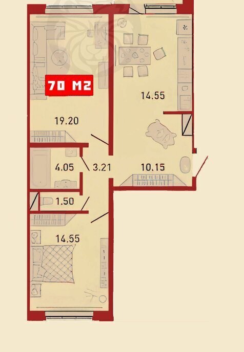 квартира р-н Тюменский д Патрушева ул Александра Пушкина 10 ЖК Семья Московское сельское поселение фото 1