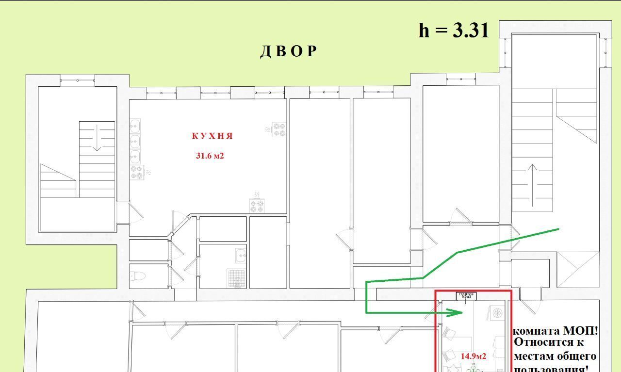 комната г Санкт-Петербург метро Чернышевская ул Рылеева 17/19 округ Литейный фото 25